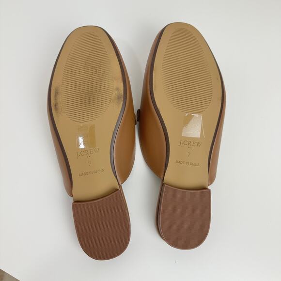 J.Crew Slip On Mules Cedar Wood Tan Classic Preppy Casual Womens US 7 NEW - Picture 11 of 14